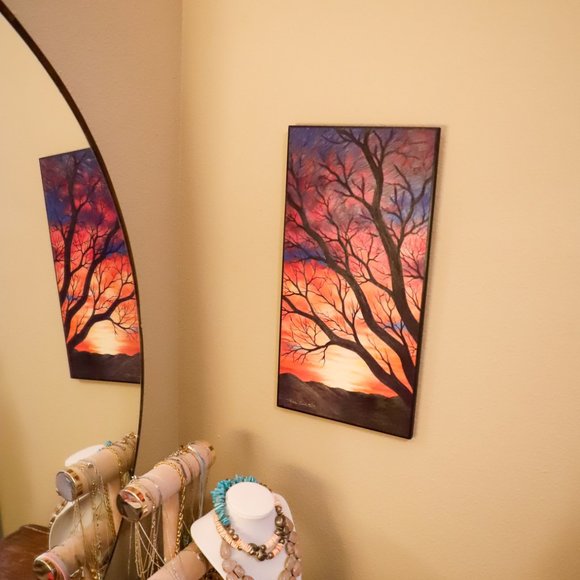 Giclée Textured Print On Wood Wall Hanging - Picture 6 of 8